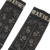 "PEACE PAISLEY" BANDANA SOCK IN ANTHRACITE