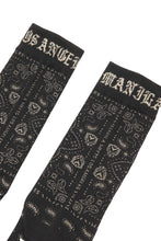 "PEACE PAISLEY" BANDANA SOCK IN ANTHRACITE