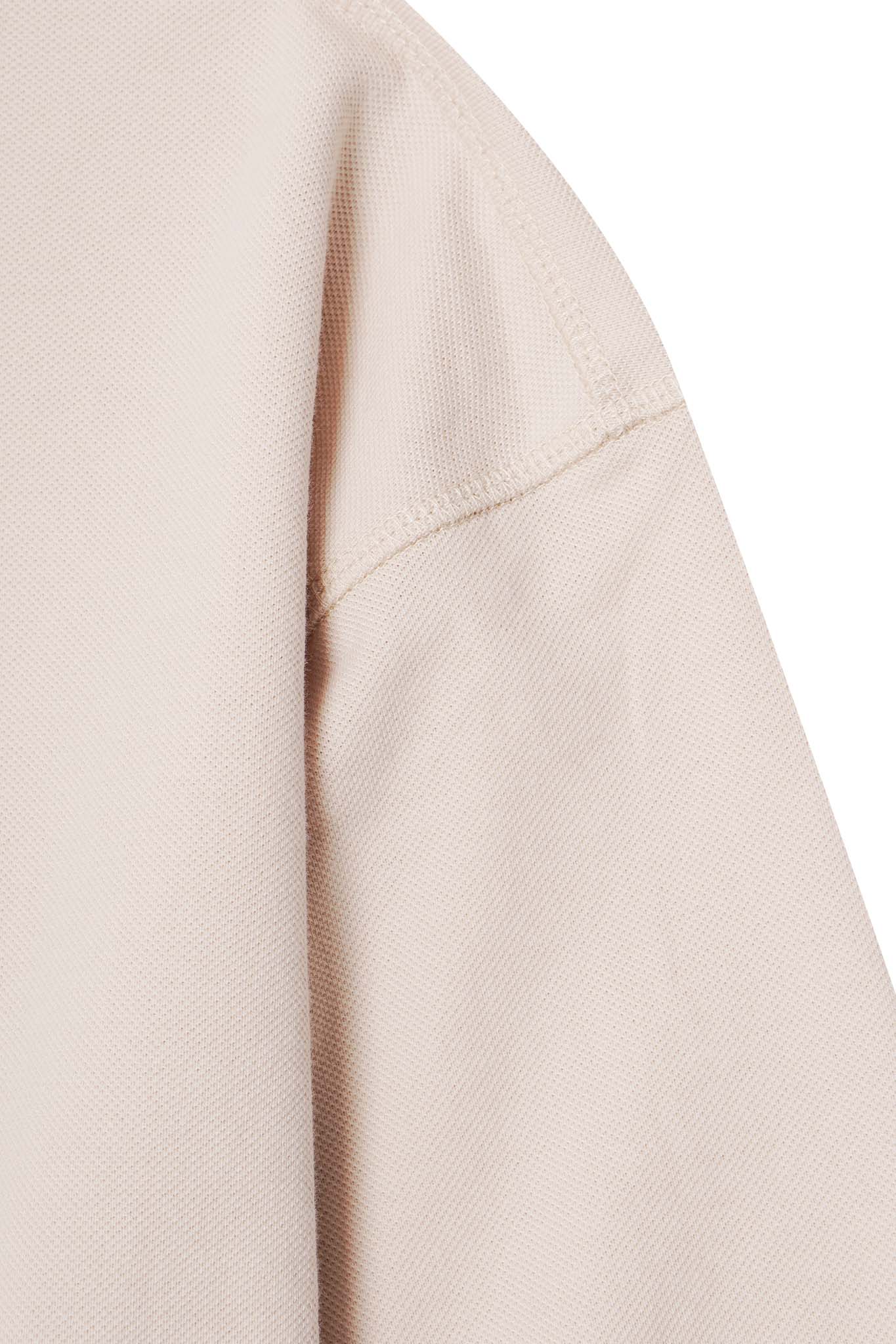 PIQUE MILITIA LONGSLEEVE TEE IN OAT