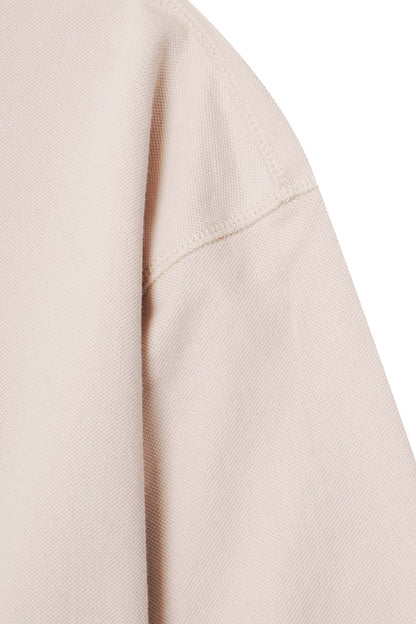 PIQUE MILITIA LONGSLEEVE TEE IN OAT