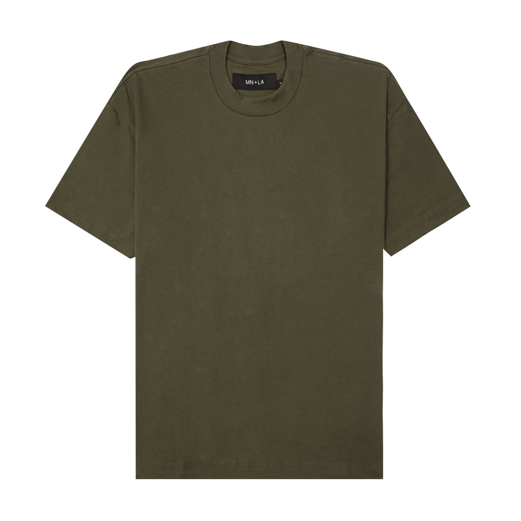 BOX TEE IN OLIVE