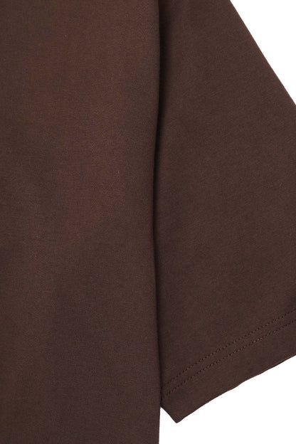 MOCK NECK TEE IN WOOD
