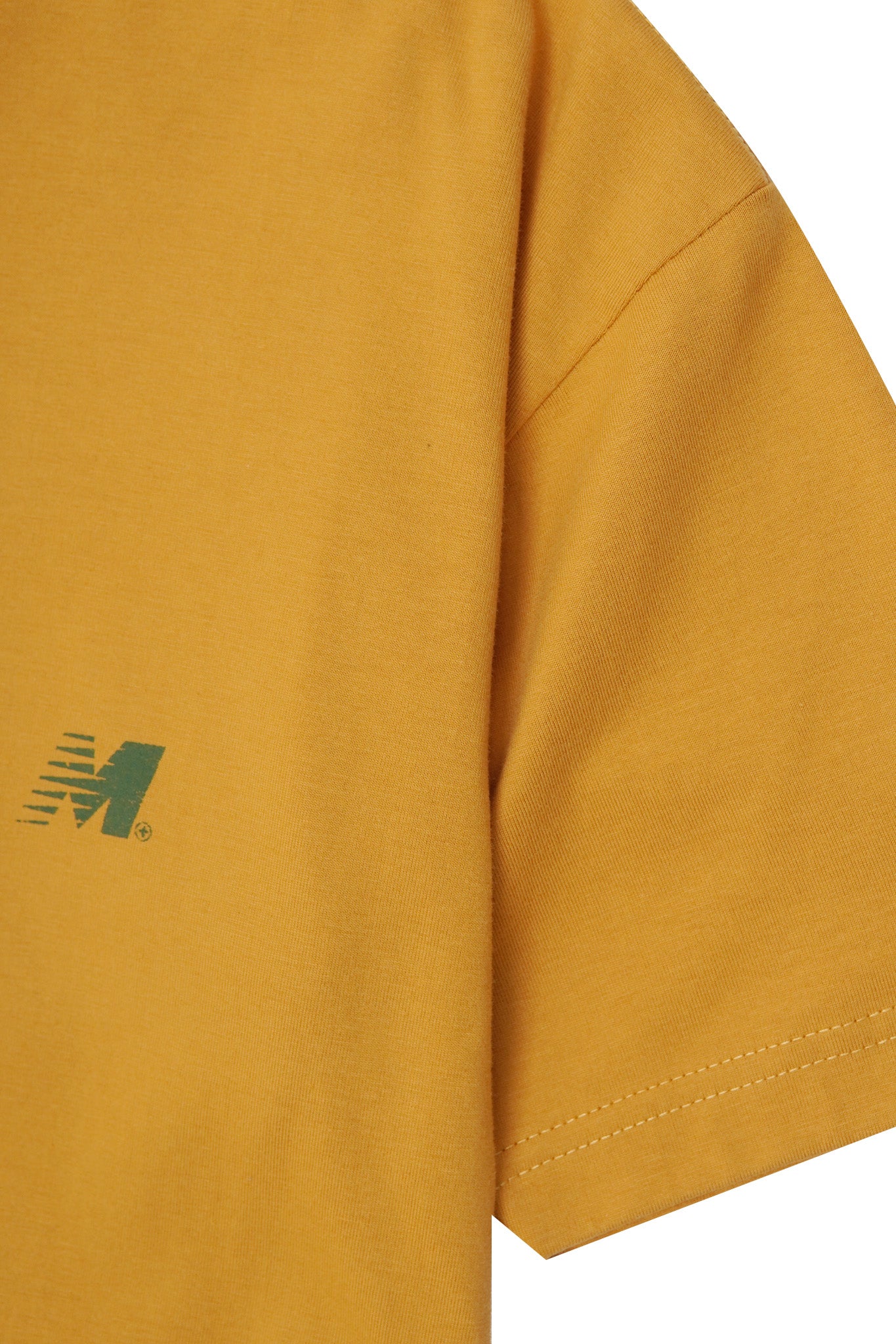 "OUTDOOR EXPLORATION" MULTI LOGO TEE IN MUSTARD