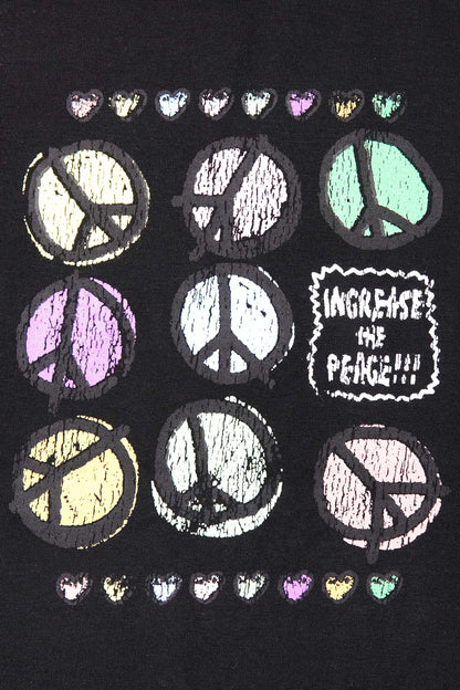"INCREASE THE PEACE" TEE IN CAVIAR