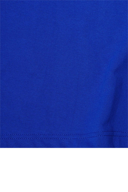 "TAKE NO SHIT, DO NO HARM" TEE IN ELECTRIC BLUE