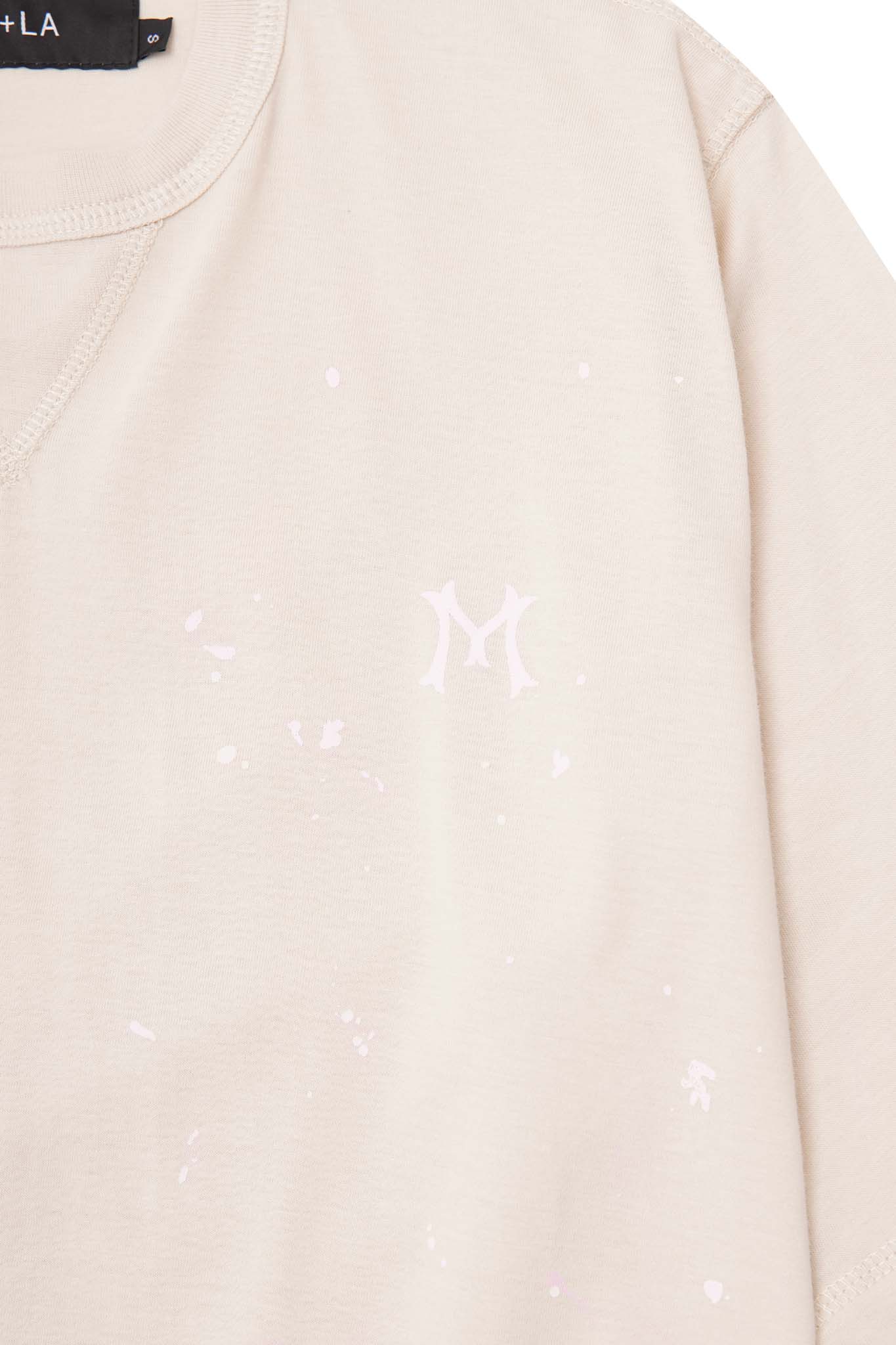 "HITTER" V3 MILITIA MOCK NECK LITE TEE IN POWDER PINK