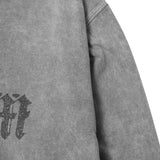 M'$ PAISLEY PATCHWORK MILITIA HOODIE IN CEMENT