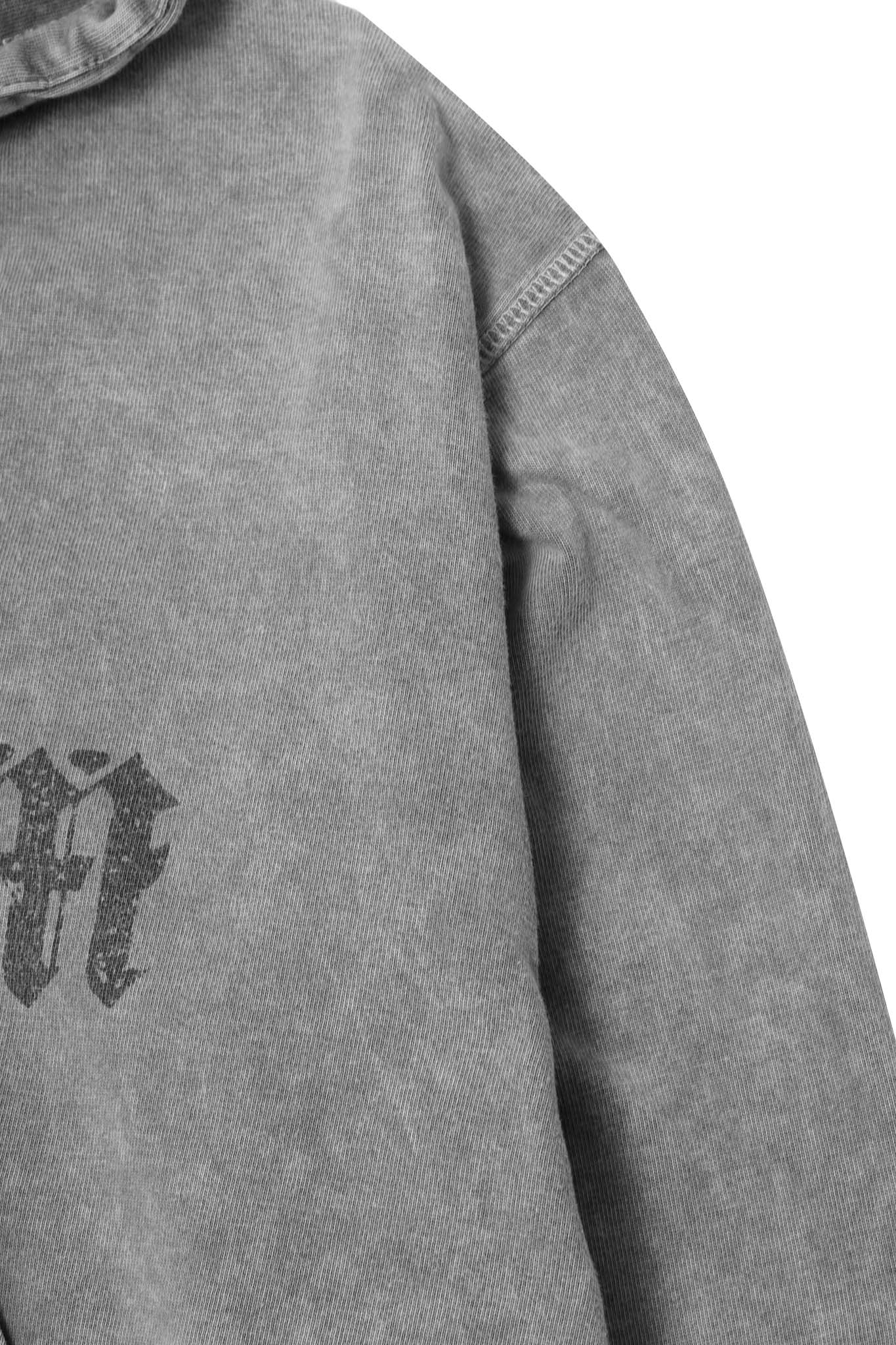 M'$ PAISLEY PATCHWORK MILITIA HOODIE IN CEMENT