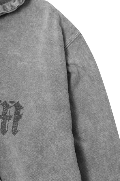 M'$ PAISLEY PATCHWORK MILITIA HOODIE IN CEMENT