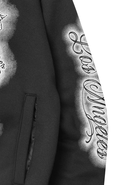 "CITY OF ANGELS" HOODIE IN ANTHRACITE