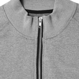 QUARTER ZIP SWEATSHIRT IN HEATHER GREY