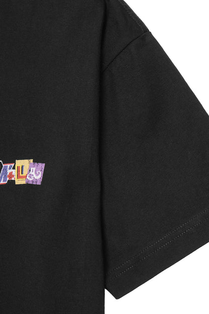 "SPLICED UP" LOGO TEE IN ANTHRACITE