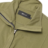 QUARTER ZIP L/S TEE IN OLIVE