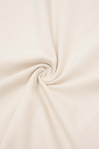 MOCK NECK TEE IN OAT