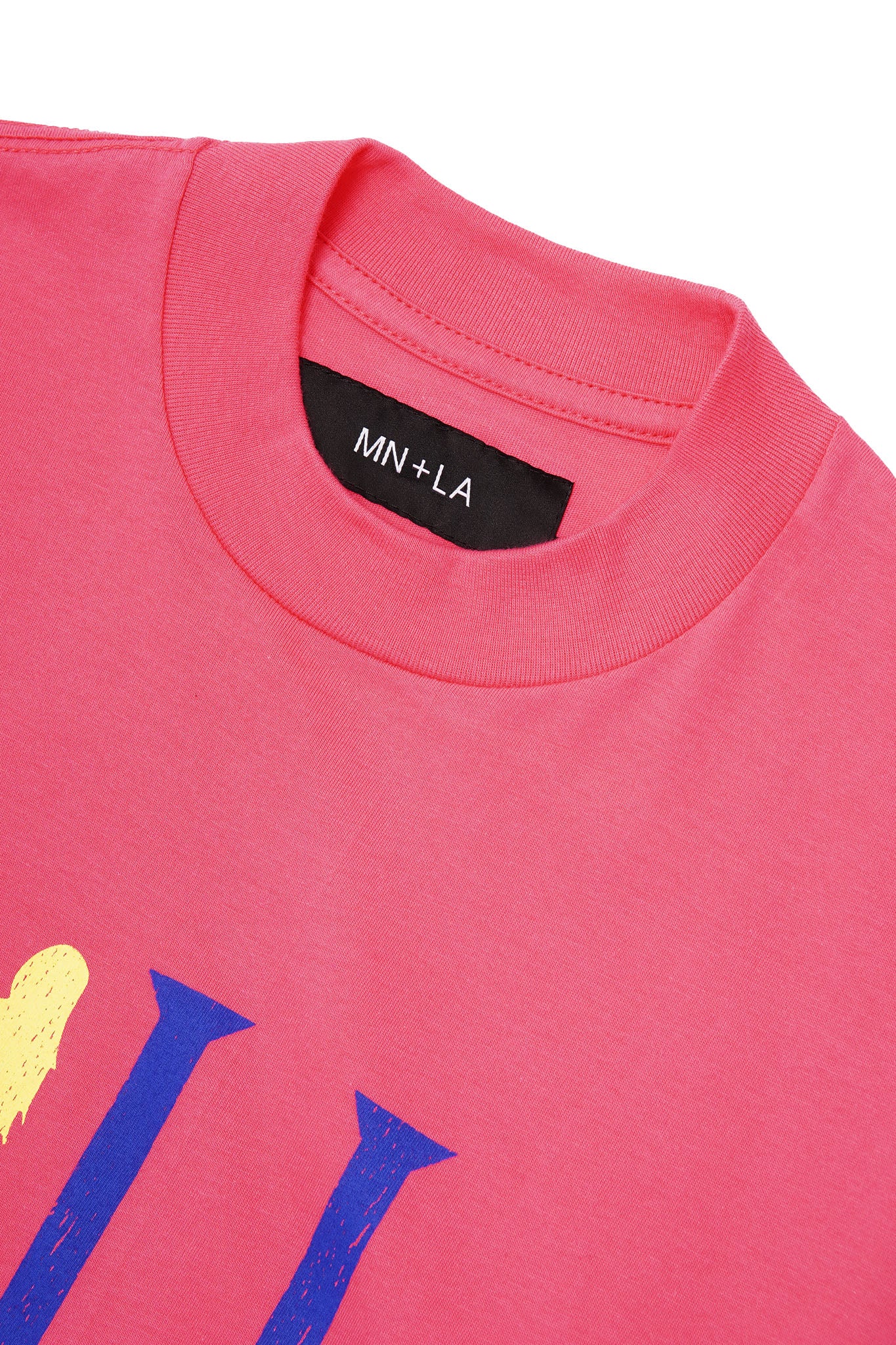 "CALL ME" TEE IN STATIC PINK