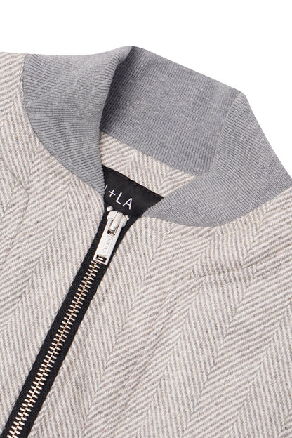 "FLOW" BOMBER JACKET IN GAINSBORO