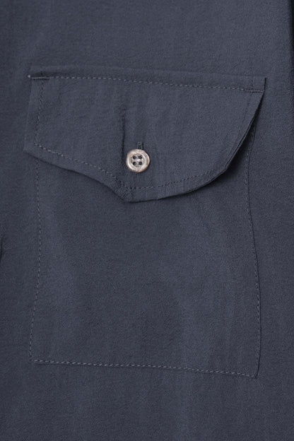 MANDARIN SHIRT IN SLATE