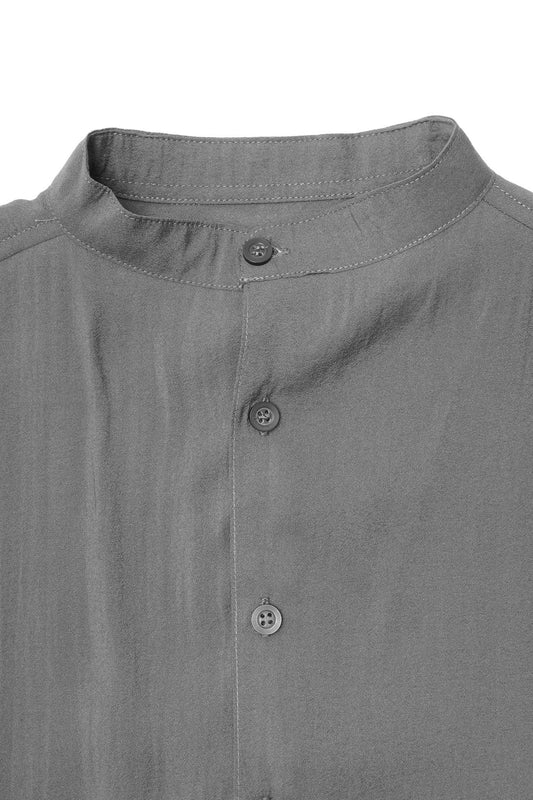 MANDARIN S/S SHIRT IN IRON GREY