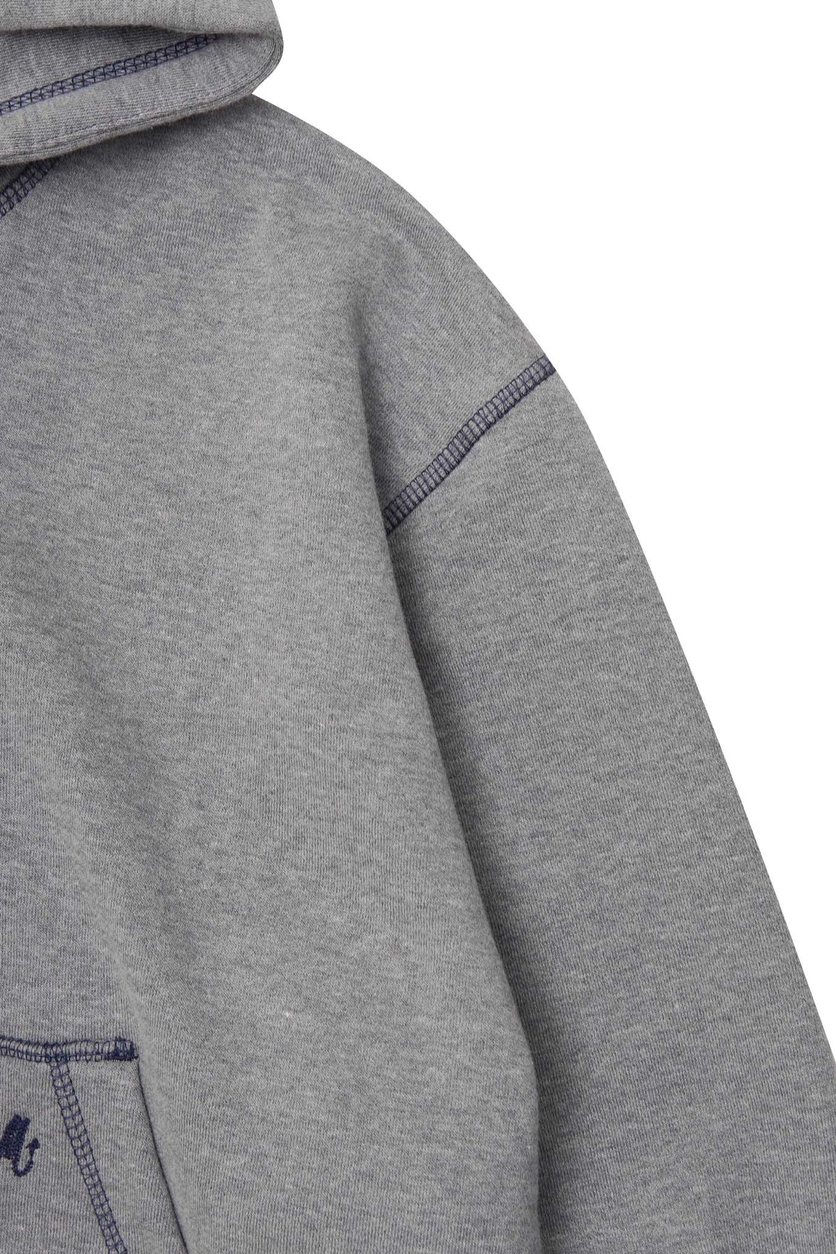 M+ EXO™ HOODIE IN HEATHER GREY/NAVY