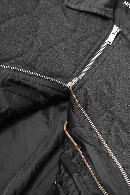 "FLOW" BOMBER JACKET IN MIDNIGHT HEATHER