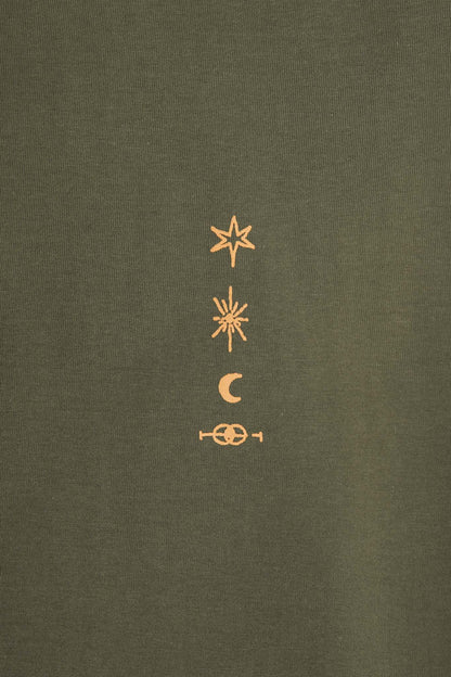 "ETERNAL RYTHM"  ULTRA HEAVY TEE IN OLIVE
