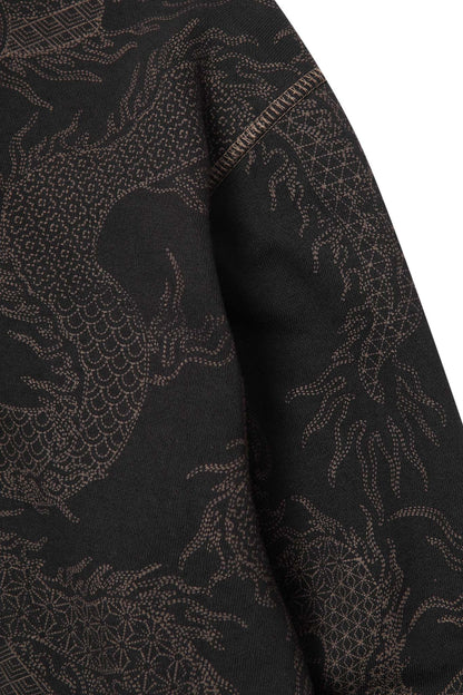 "YEAR OF THE DRAGON" HOODIE IN CAVIAR