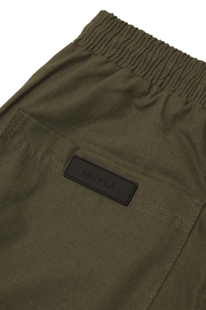 LINEN LOUNGE PANTS V2 IN OLIVE