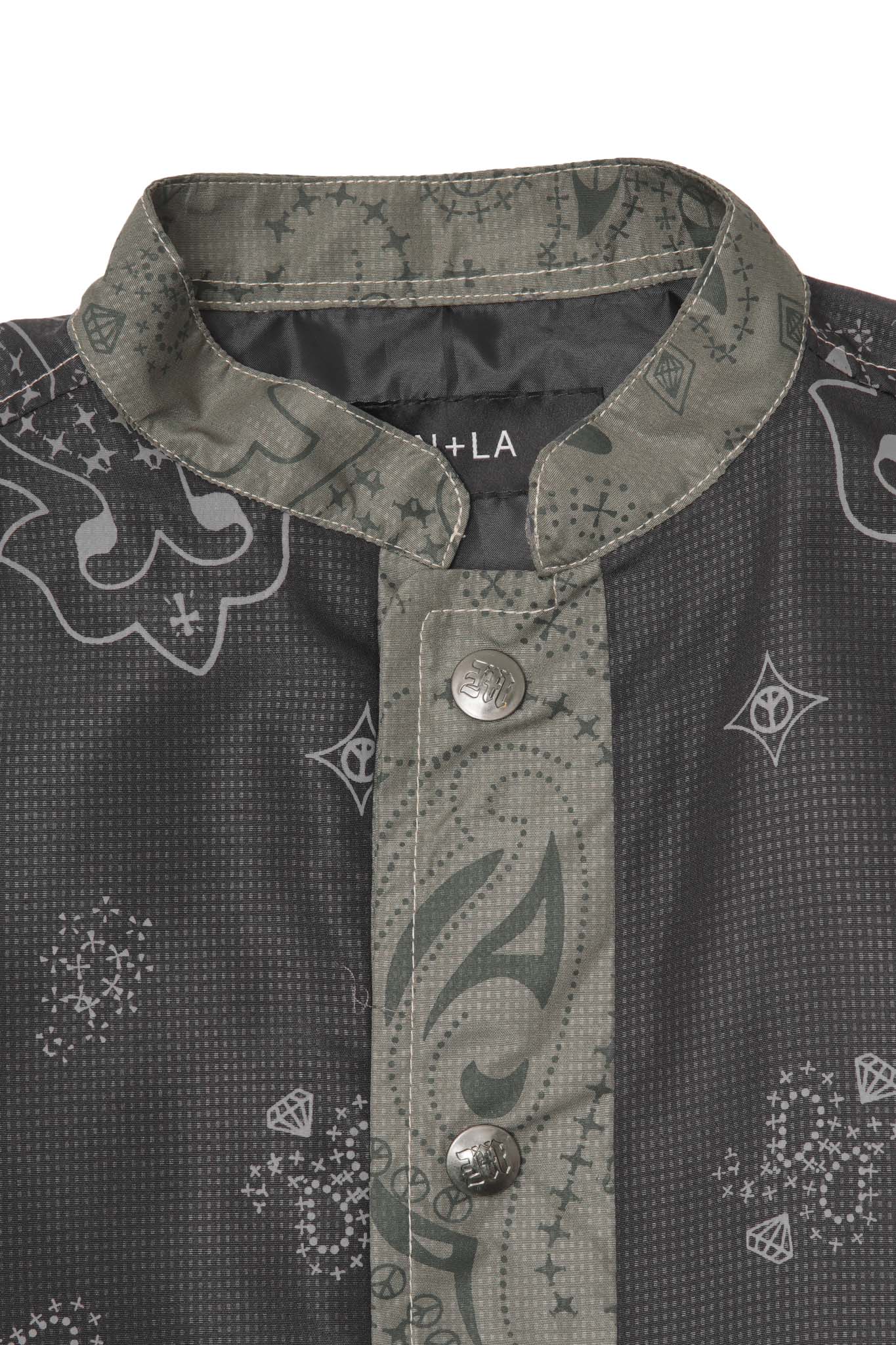 SHIFU JACKET IN ANTHRACITE PAISLEY
