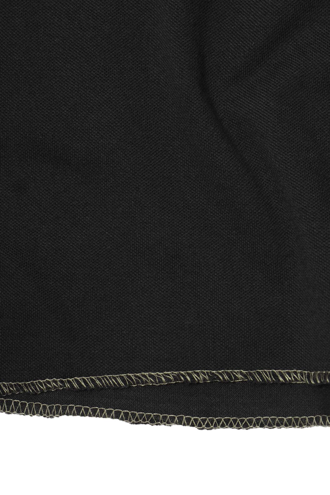 NEEDLEWORK MOCK NECK TEE IN FIELD OLIVE