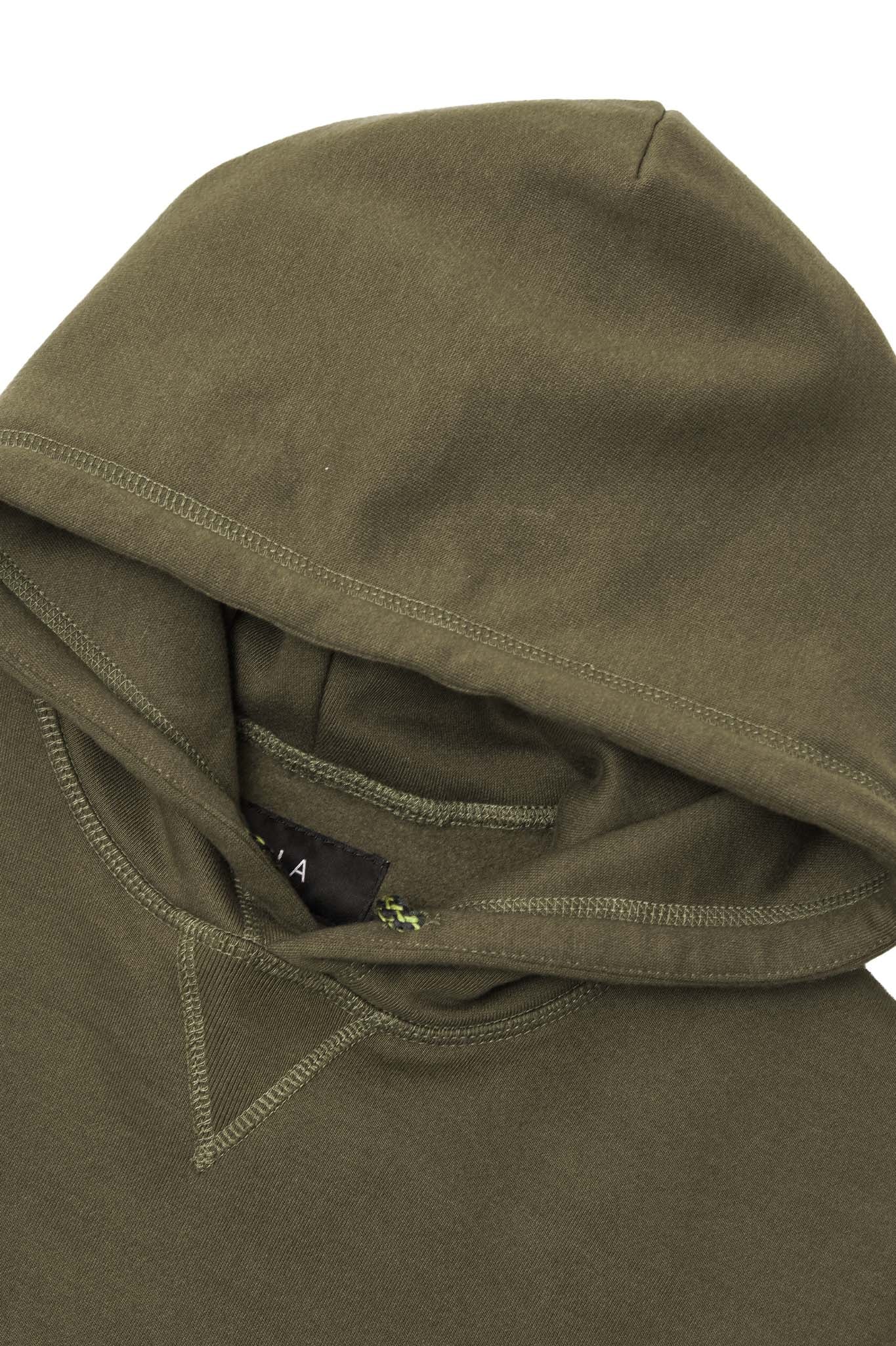 MILITIA HOODIE IN OLIVE