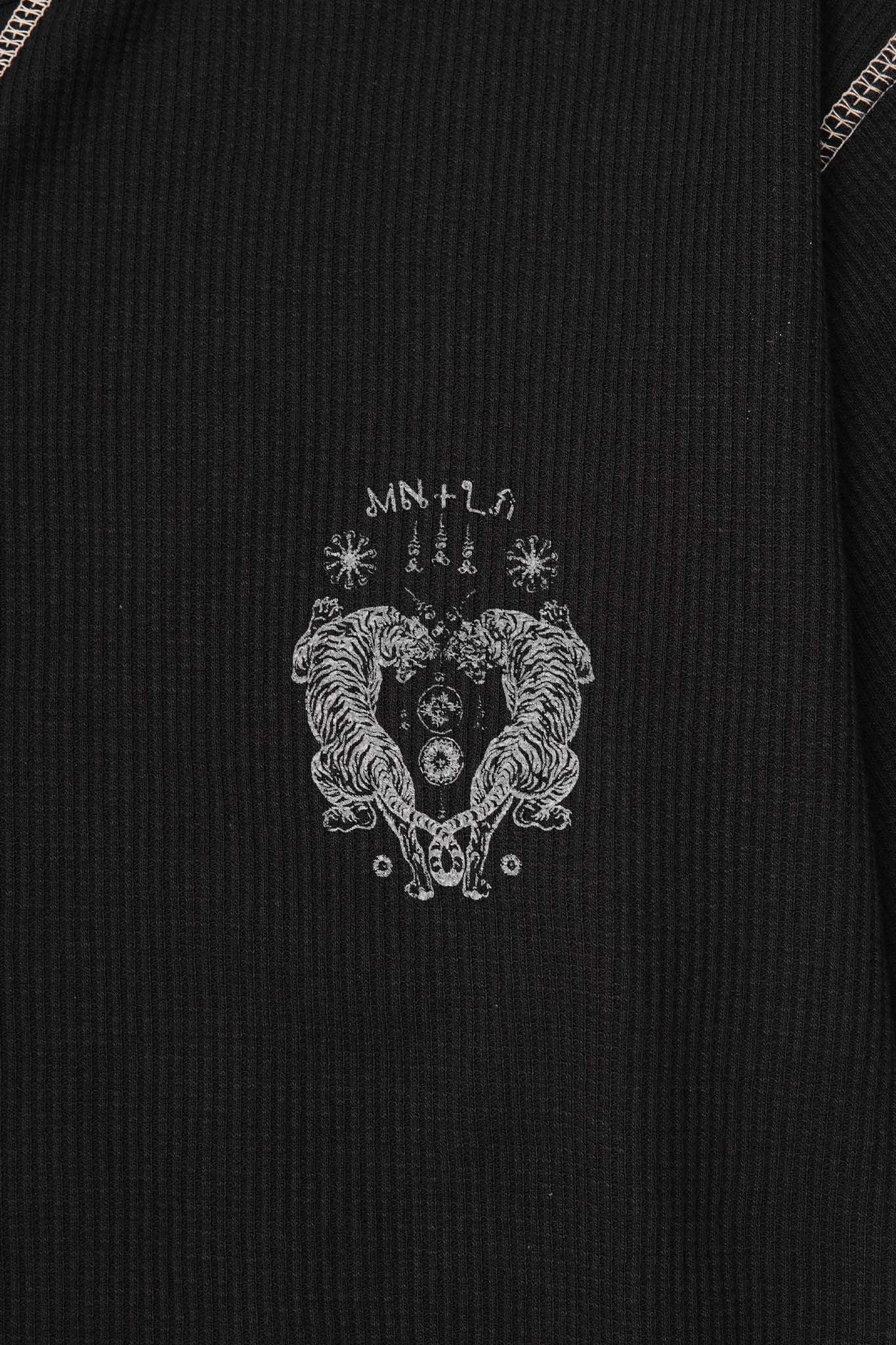 "FCF" WAFFLE TEE IN ANTHRACITE/WHITE