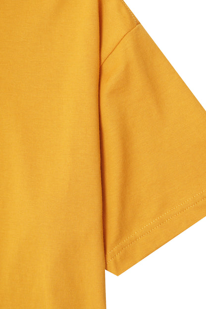 "DO NOT BE AFRAID" TEE IN MUSTARD