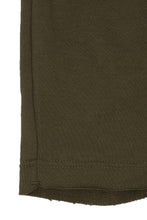 FRENCH TERRY RAW FINISH SWEATSHORTS IN OLIVE