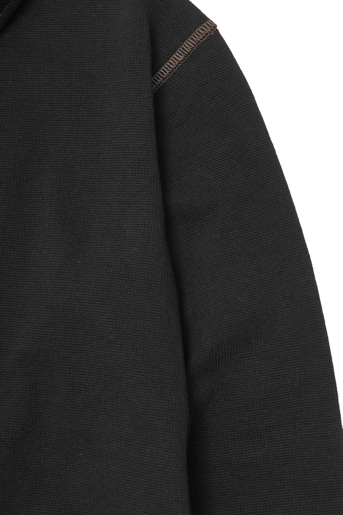 LITTLE HUMAN™ RUGBY L/S WAFFLE TEE IN ANTHRACITE/OLIVE