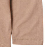 QUARTER ZIP L/S TEE IN BISQUE