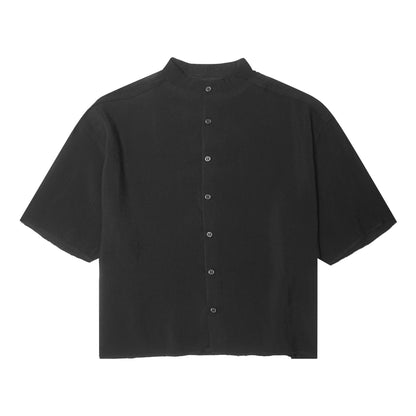 MANDARIN S/S SHIRT IN NOIR