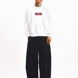 "CHOKE" MILITIA SWEATSHIRT IN WHITE