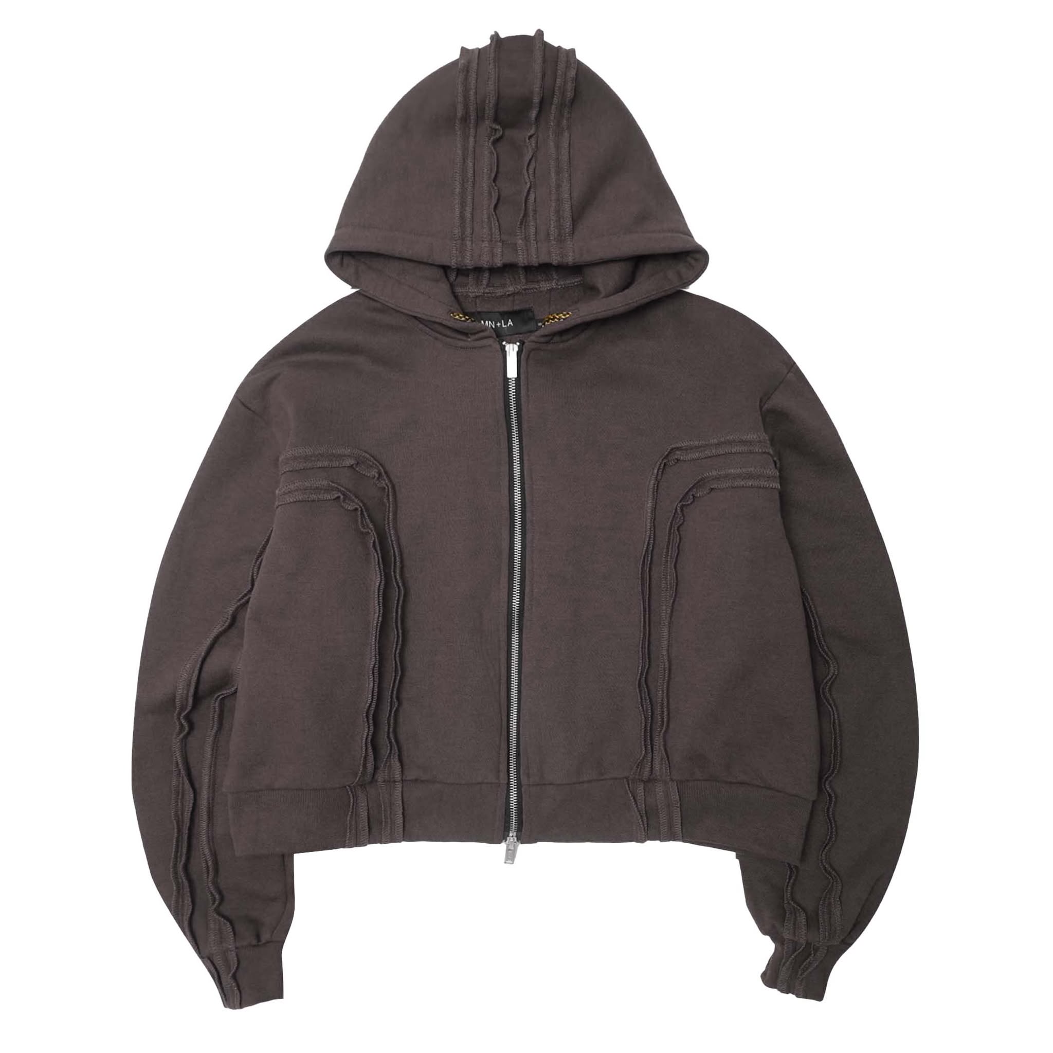 CROSS FORGED ZIP HOODIE IN CHARCOAL GREY