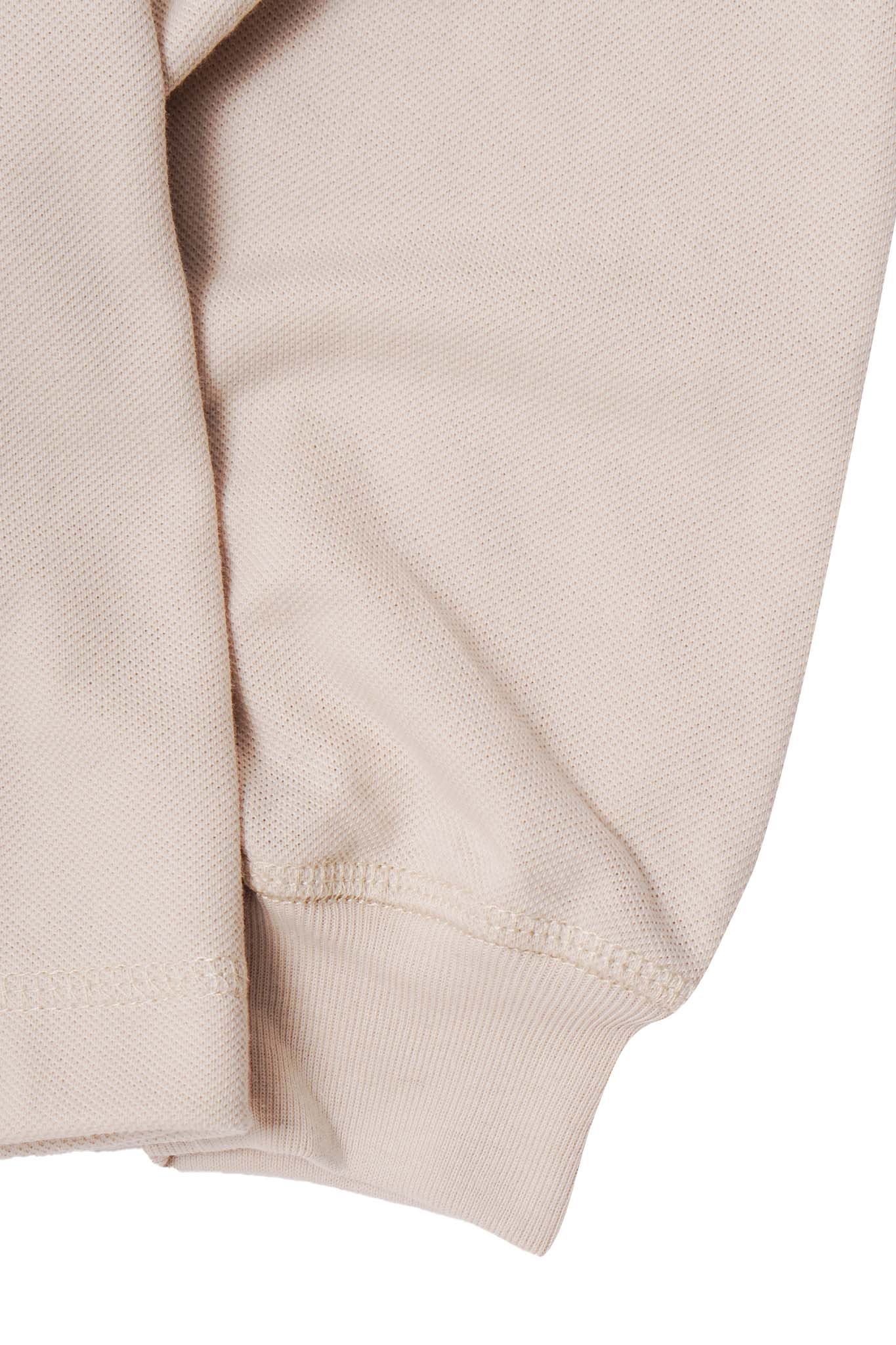 PIQUE MILITIA LONGSLEEVE TEE IN OAT