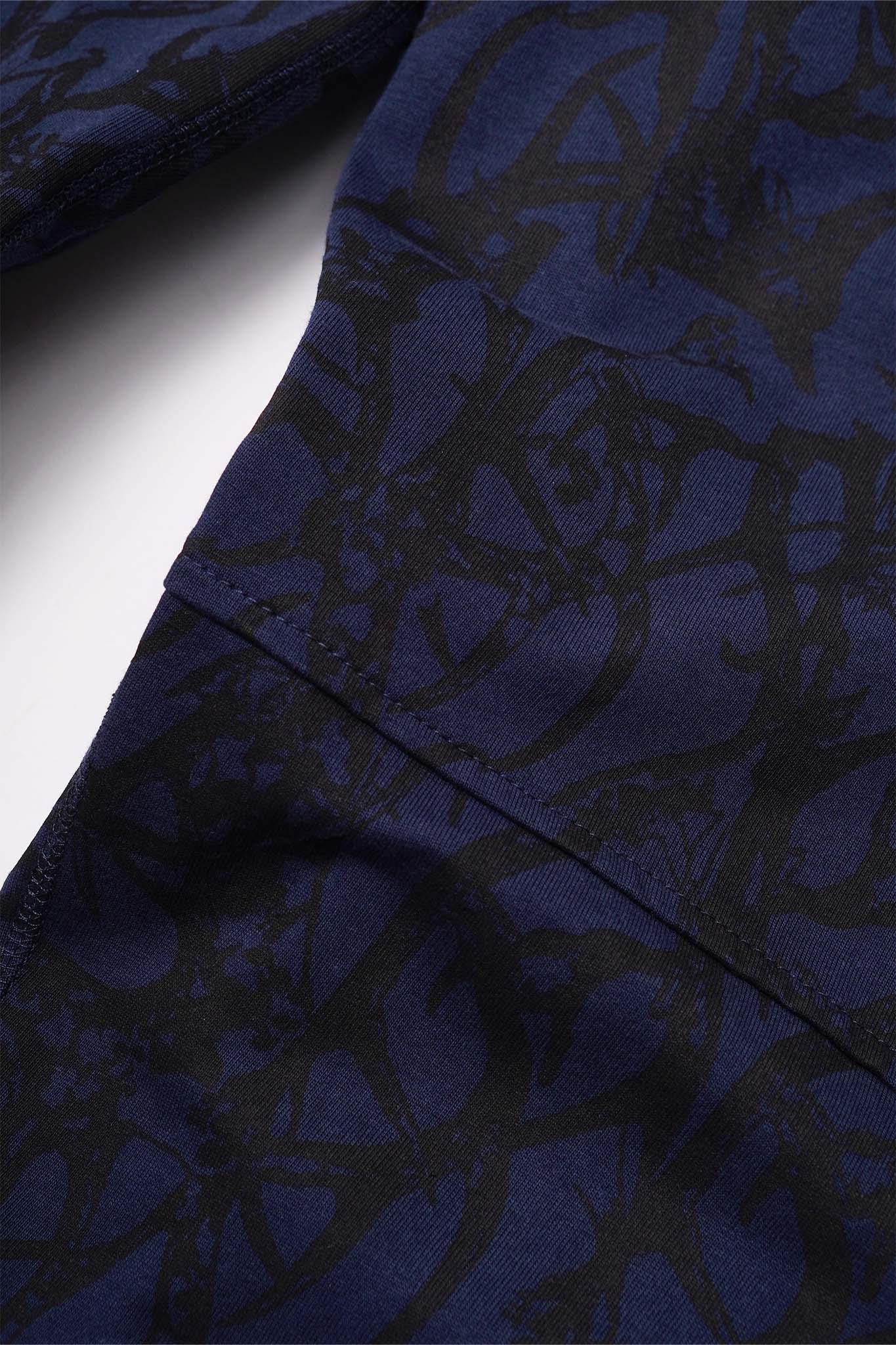 "VINES AND THORNS" OVERPOCKET PHAT PANTS IN NAVY