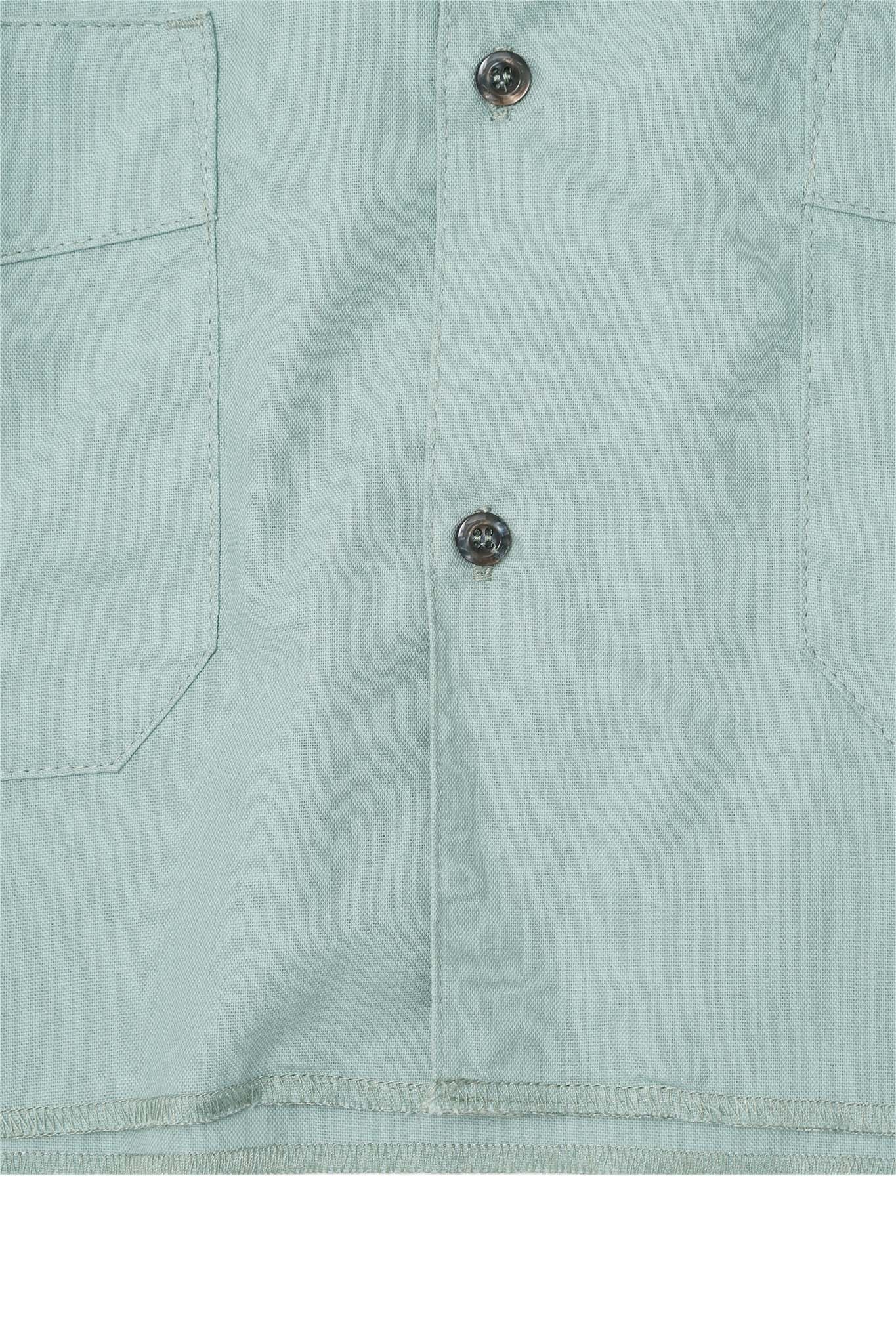 4 POCKET CUBAN SHIRT IN TEAL