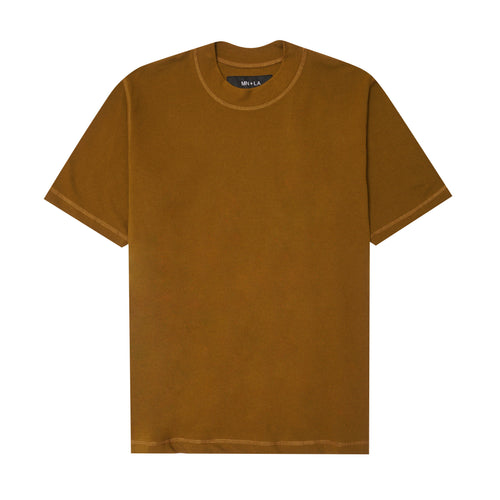 PIQUE OVERSIZED TEE V4 IN RUST