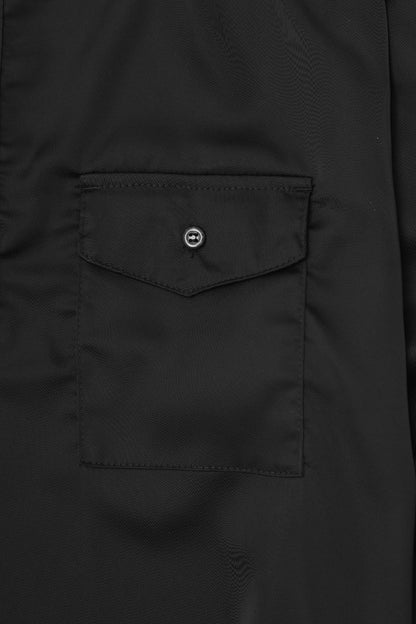 MANDARIN QUARTER L/S SHIRT IN CAVIAR