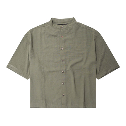 MANDARIN S/S SHIRT IN SAGE