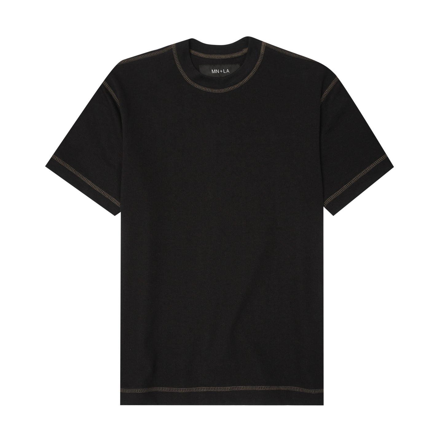 WAFFLE WEAVE LOUNGE TEE IN ANTHRACITE