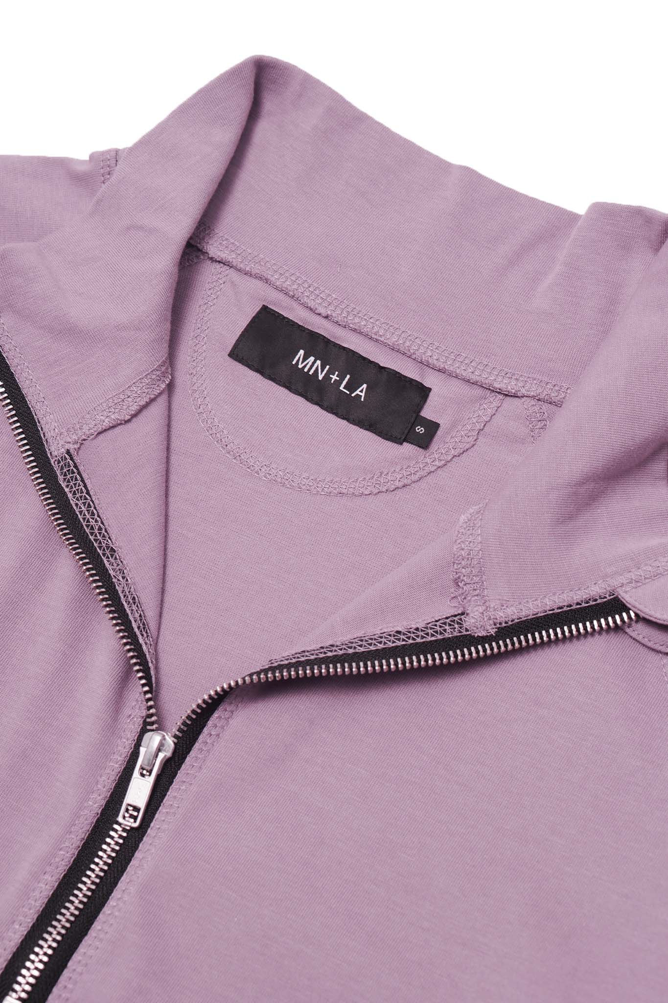 M+ QUARTER ZIP L/S TEE V2 IN LAVENDER