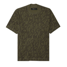 "VINES AND THORNS" BOX TEE IN OLIVE