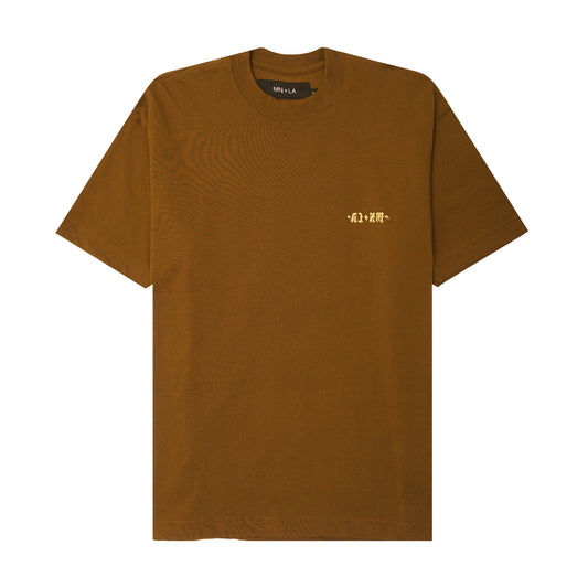 "REAR VIEW" ULTRA HEAVY TEE IN RUST
