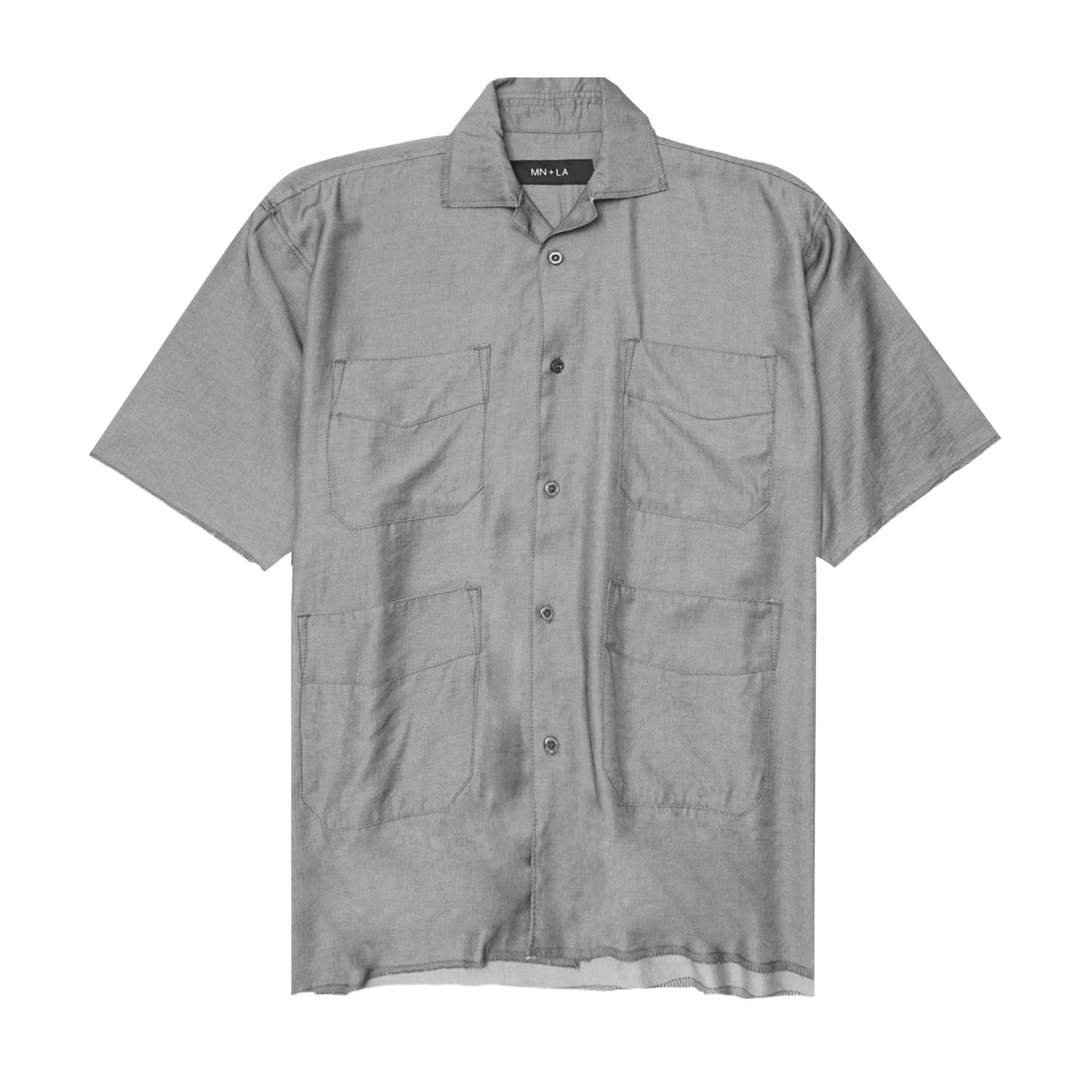 4 POCKET CUBAN SHIRT IN STONE GREY