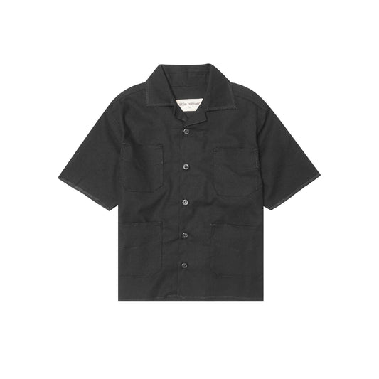 LITTLE HUMAN™ 4 POCKET CUBAN SHIRT IN ANTHRACITE